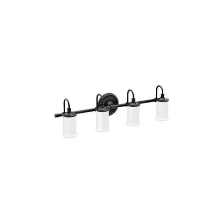 Moen Belfield Four Globe Bath Light Bl YB6464BL